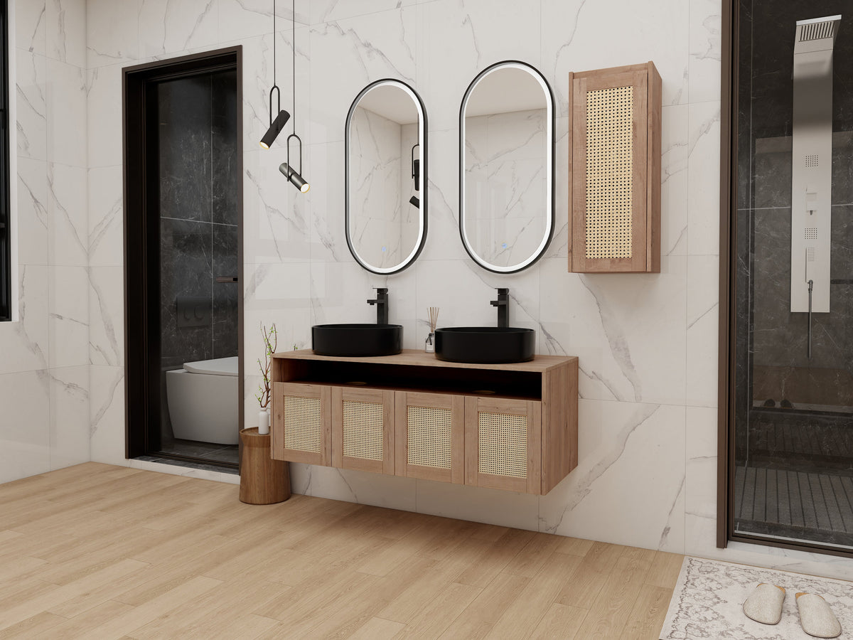 48" Bathroom Vanity with Ceramic Art Sink and Side Cabinet, photo 3 of 10