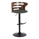Cosi - Mid Century Modern Adjustable Barstool With Swivel With Rounded T Footrest (Set of 2) by HouseOfZazla