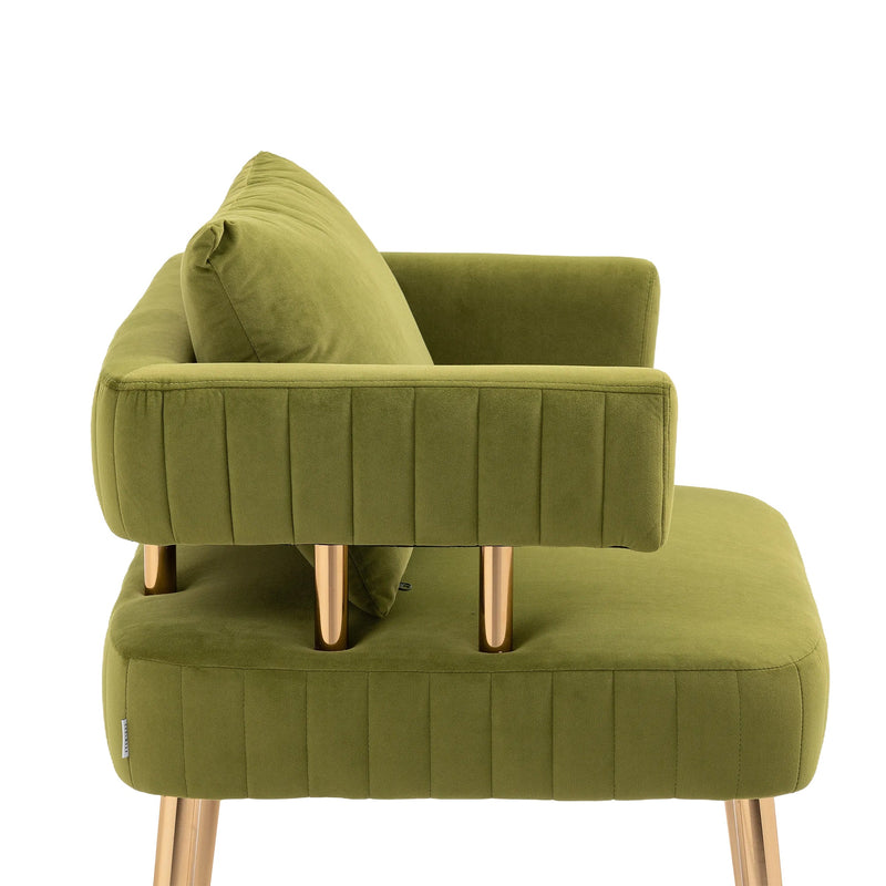 Accent Chair, leisure single chair with Golden feet