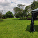 Patio Gazebo Tent With Ventilated Double Roof And Mosquito Net by Unique Piece Furniture
