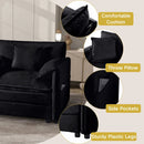 Modern Comfy Deep Seat Modular Sectional Sofa Cloud Couch With Ottoman by Unique Piece Furniture