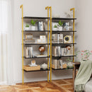 5-Tier Bookshelf Solid Wood Ladder Shelf
