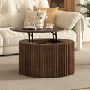 Round Lift Top Coffee Table With Hidden Storage For Living Room by HouseOfZazla