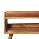 Solid Wood Bench With Upholstered Sea by Unique Piece Furniture