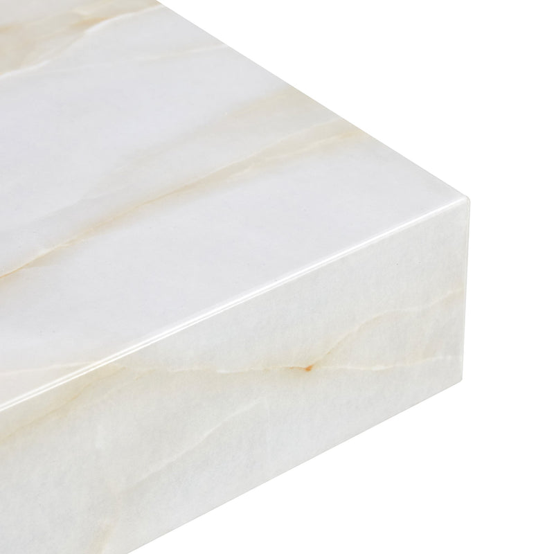 A modern and practical coffee table with imitation marble patterns, made of MDF material. The fusion of elegance and natural fashion 47.2"x 23.6"x 12 "