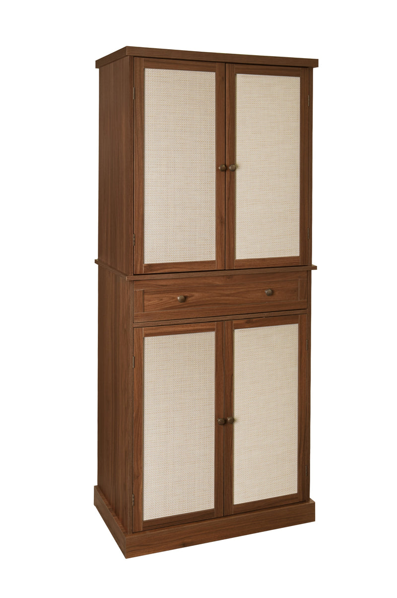 4 Door Cabinet with 1 Drawer, with 4 Adjustable Inner Shelves, Storage Cabinet