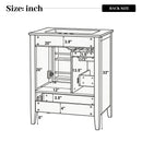 Modern Bathroom Vanity With Sink, Soft Close Drawers & Door, Storage Rack