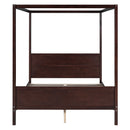 Canopy Platform Bed With Headboard And Footboard, Slat Support Leg