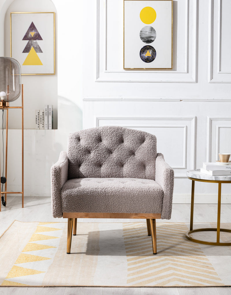 Accent Chair, leisure single sofa with Rose Golden feet