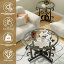 3 Piece Coffee Table Set With Tempered Glass Surface - Black by Unique Piece Furniture