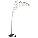 Floor Lamp With Dome Shades Lighting With 5 Round Shades - Silver by HouseOfZazla