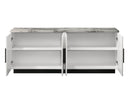 Matilda Cabinet Console Table with White Faux Marble Top by HouseOfZazla
