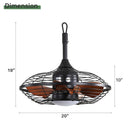 Outdoor Ceiling Fan With DC Motor And LED Light, Blades, Reversible For Patios - Black by HouseOfZazla