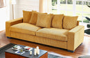 Luxe Sofa With 5 Matching Toss Pillows, Sleek Design, Spacious And Comfortable 3 Seater Couch by HouseOfZazla