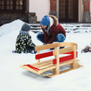 Outdoor Play Baby Kids Wooden Sled with Solid Wood Seat by LJGDeals