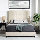 Tufted Upholstered Headboard Platform Bed by HouseOfZazla