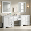 Double Sink Bathroom Vanity With Countertop, 2 Ceramic Sinks, 6 Drawers, Soft Close Design