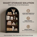 47" Freestanding Display Rack with Woodgrain Shelves
