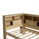 Daybed With Storage Shelves, USB Charging, And Trundle Bed