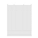 U-Can 78.7''H Hall Tree with Bench and 5 Storage Cubbies, Modern Entryway Storage Organizer Cabinet with 4 Doors, 5 Drawers and Adjustable Shelves for Hallway, Entryway, Living Room