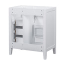 30" Bathroom Vanity without Sink, Cabinet Base Only, Bathroom Cabinet with Drawers, Solid Frame and MDF Board, White