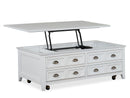 Heron Cove - Lift Top Storage Cocktail Table With Casters - Chalk White