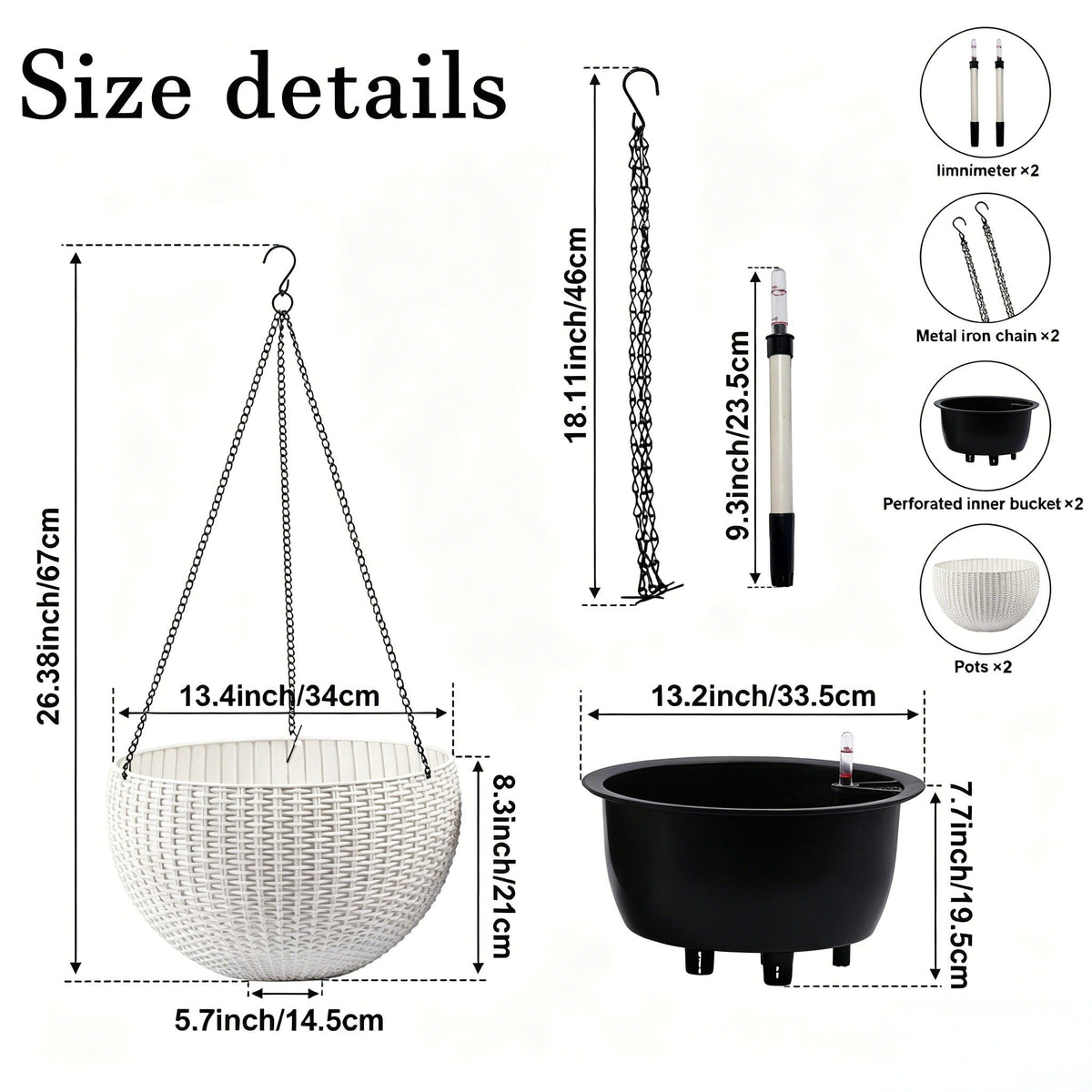 Self Watering Hanging Planter, photo 14 of 21