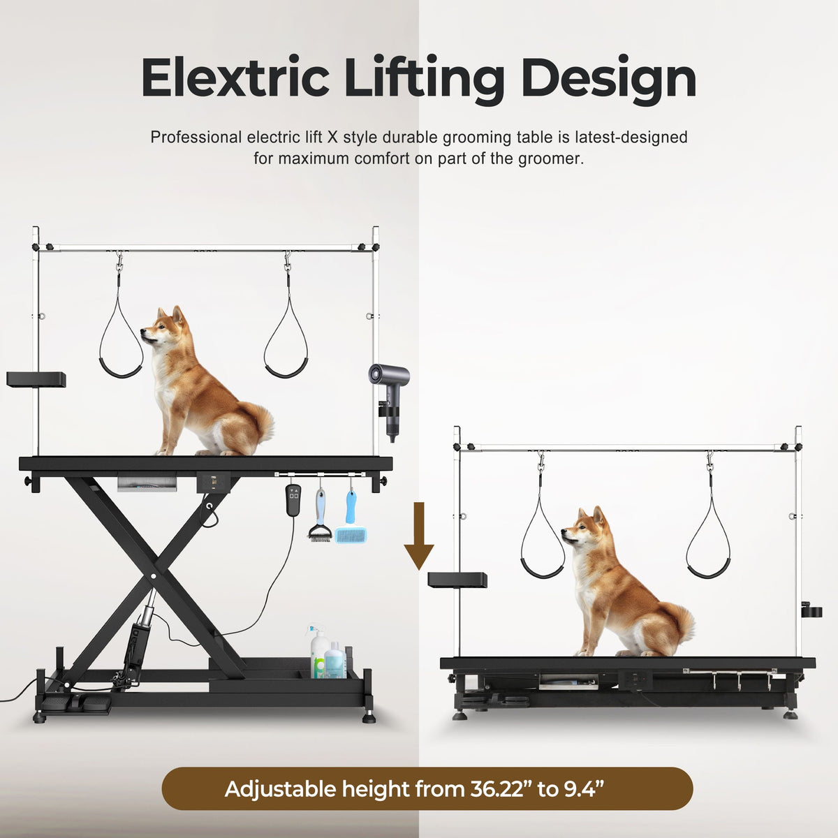 Super Deluxe Electric Pet Grooming Table, Height Adjustable, photo 16 of 19