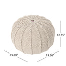 Bordeaux - Knitted Round Pouf Ottoman And Floor Cushion by Unique Piece Furniture