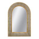 24.2"x36" Woven Texture Decorative Arched Mirror by HouseOfZazla
