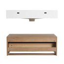 Wall Mounted Bathroom Vanity With Resin Sink And Soft Close Drawer In Imitative - Imitative Oak by HouseOfZazla