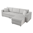 106.3" Soft 3-Person Sofa with Ottoman