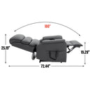 Grey Cat-Proof Leather Dual Motor Infinite Position Power Lift Recliner Chair