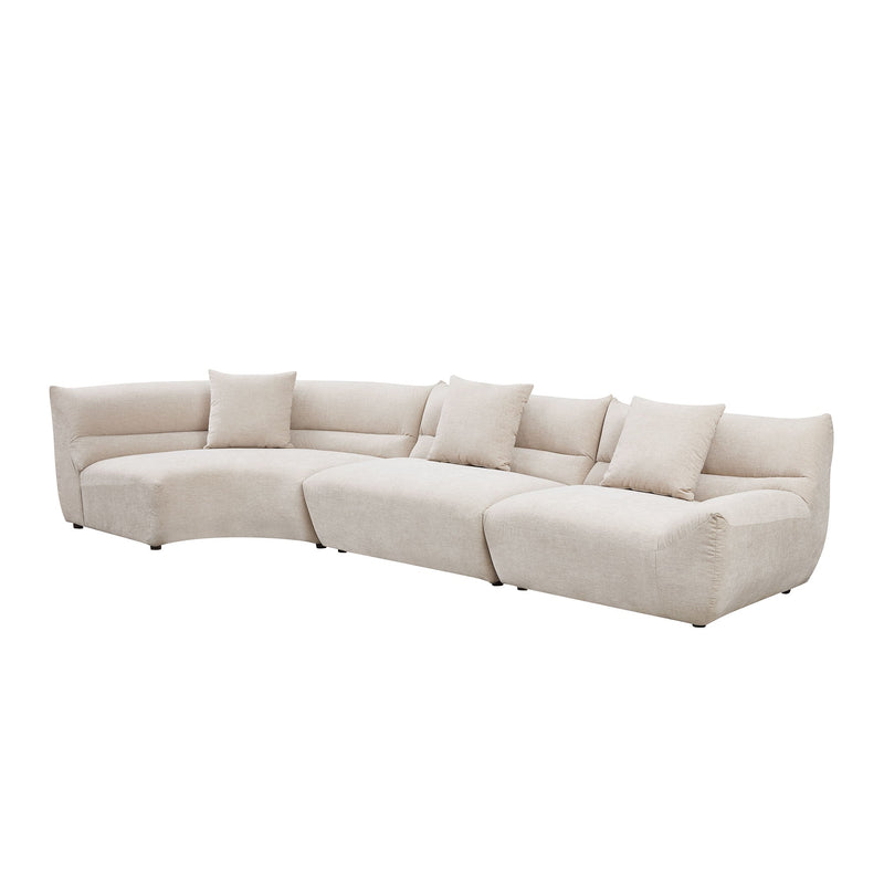 Modular Curved Sectional Sofa, 3-Piece Free-Form Configuration, photo 2 of 10