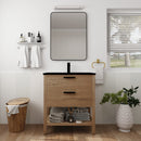30 Inch Bathroom Vanity Plywood With 2 Drawers (BMO-BL9075BK)