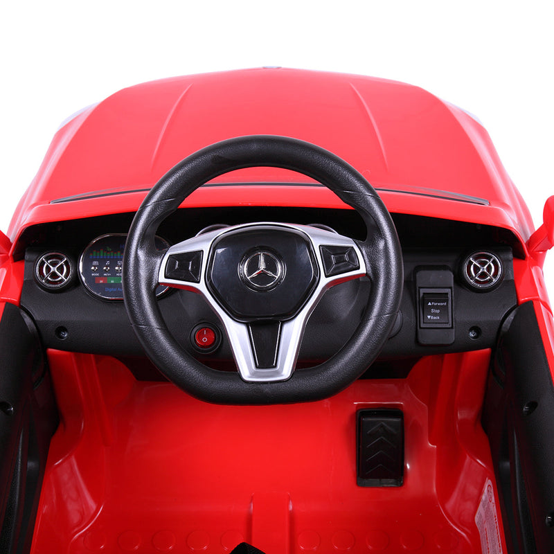 6V Licensed Mercedes Benz AMG Electric Vehicle, Kid Ride on Car with Parental Remote Control, MP3 Player Headlights Opening Doors for Children 3-8, Red