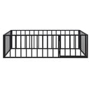 Metal Floor Bed Frame With Fence And Door by Unique Piece Furniture