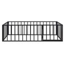 Metal Floor Bed Frame With Fence And Door by HouseOfZazla