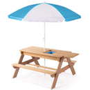 3-In-1 Kids Outdoor Wooden Picnic Table With Umbrella by HouseOfZazla