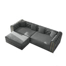 3-In-1 Convertible Sleeper Sofa With Movable Ottoman For Living Room by HouseOfZazla