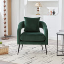 Open Back Accent Chair, Round Sofa Lounge Armchair by Unique Piece Furniture