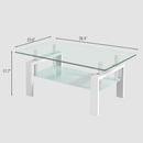 Tempered Glass Table With Storage by Unique Piece Furniture