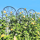 4 Pack Metal Garden Trellis 86.7'' x 19.7'' Rustproof Black by HouseOfZazla