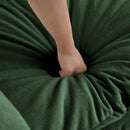 2-Piece Upholstered Sectional Sofa Set in Green Chenille