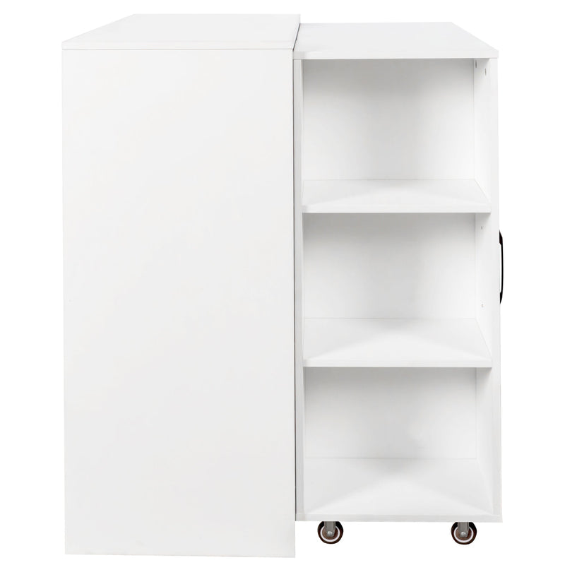 3 Tier Bookcase with Three Pulled Out Doors and Wheels, photo 9 of 10