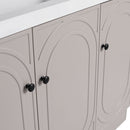 Contemporary Freestanding Bathroom Vanity With Resin Sink & Soft-Close Cabinet Doors by HouseOfZazla