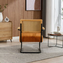 Accent Chair - Modern Industrial Slant Armchair with Metal Frame - Premium High Density Soft Single chair for Living Room Bedroom