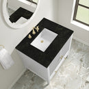 James Martin Myrrin 30" Single Bathroom Vanity, Bright White