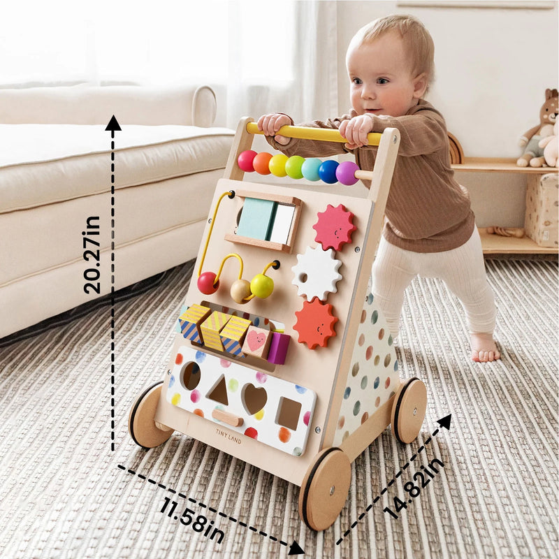 Tiny Land® Premium Natural Wooden Activity Walker, photo 9 of 10