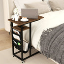 C-shaped End Table with Charging Station and Retractable Tabletop-Coffee by LJGDeals